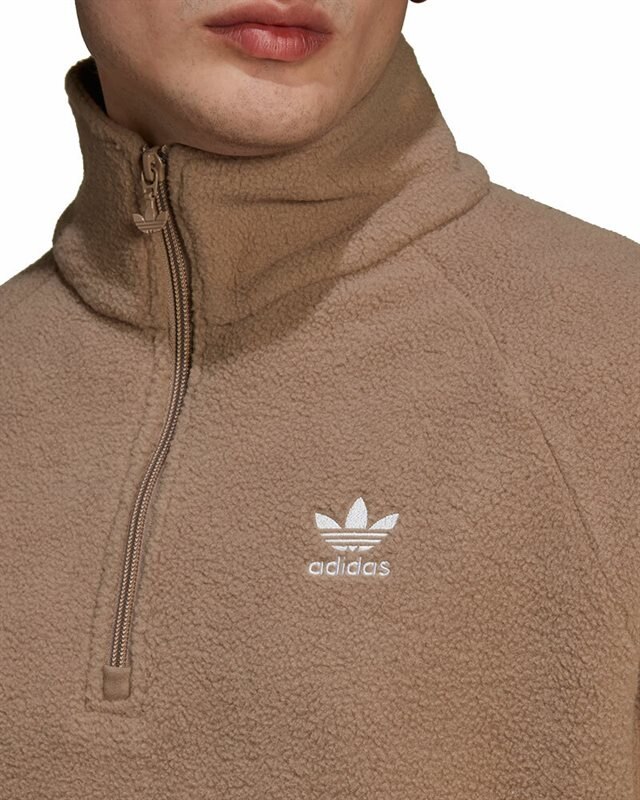 adidas adicolor polar fleece half zip sweatshirt