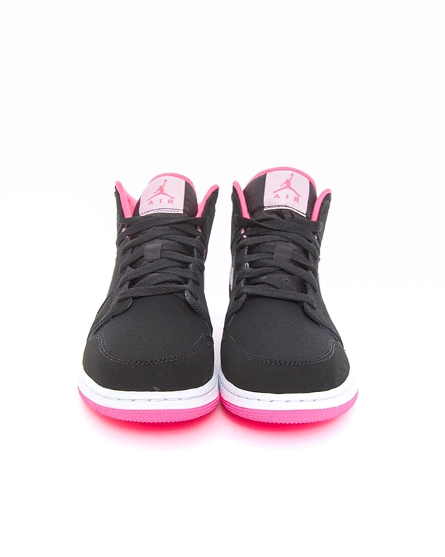 NIKE AIR JORDAN 1 MID GS 'BLACK DIGITAL PINK' 555112-066 Size : 6.5Y = 8 store Womens