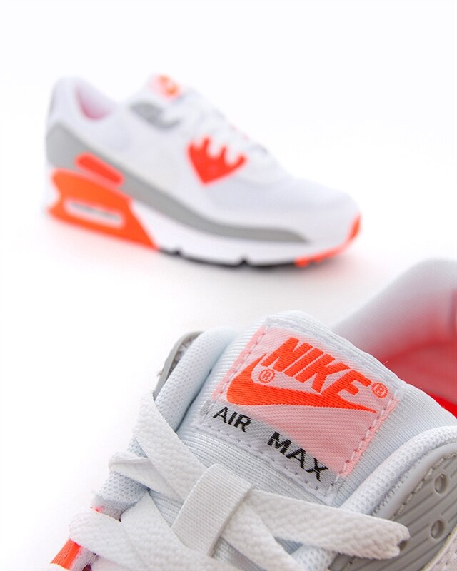 Air max 90 white hyper online orange