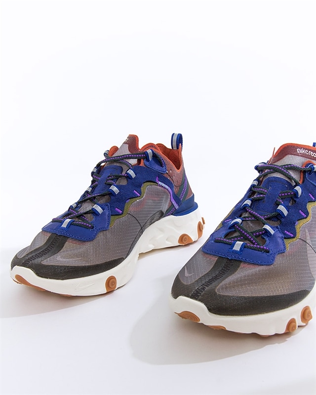 Nike React Element 87 AQ1090 200 Orange Sneakers Skor Footish