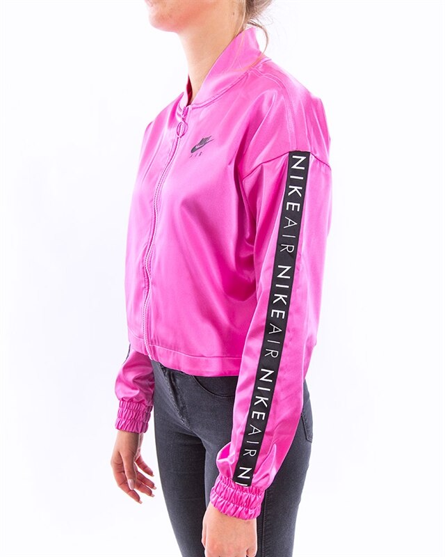 Nike Air Printed Satin Track Jacket in Pink