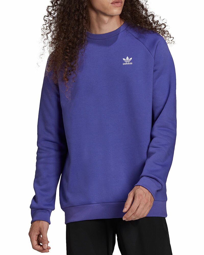 trefoil essentials crewneck sweatshirt navy