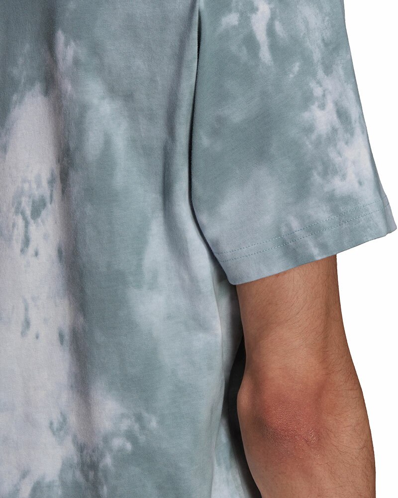 adidas Originals Adicolor Essentials Trefoil Tie-Dyed T-Shirt | HE9448 | Gray | Clothes | Footish