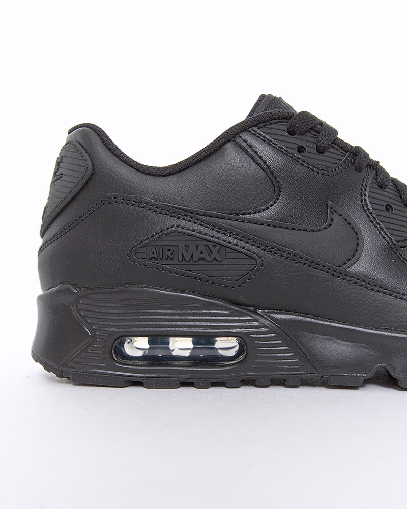 Nike Air Max 90 Leather (GS) | 833412-001 | Svart | Sneakers | Skor ...