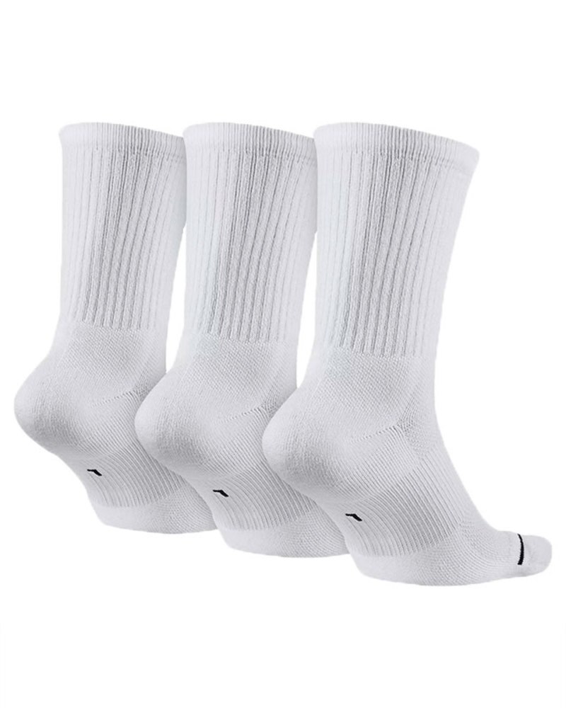 Nike Unisex Jordan Jumpman Crew Socks (3 Pack) | SX5545-100 | White ...